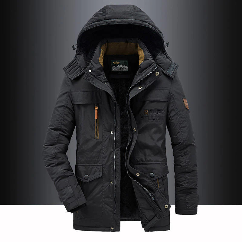 Parka Invernale Uomo Imbottito Caldo Cappuccio - Brentozzi