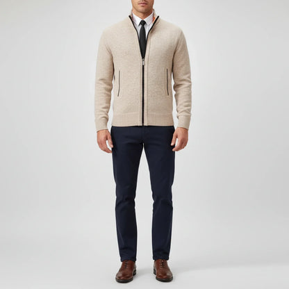 Cardigan Uomo in Maglia con Chiusura Frontale con Zip