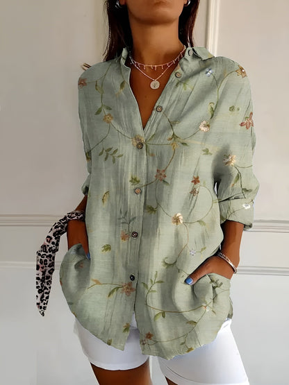 Camicia Donna Manica Lunga con Bottoni Frontali