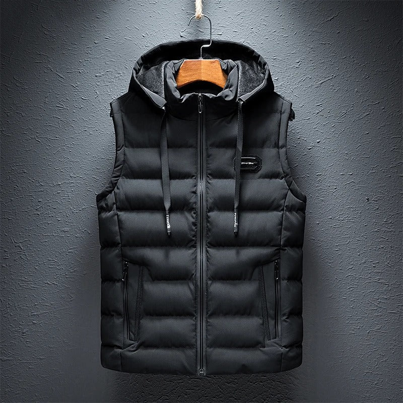 Gilet Imbottito Uomo con Cappuccio Slim Fit - Brentozzi