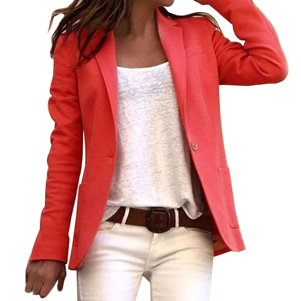 Blazer Donna in Tessuto Sartoriale Vestibilità Slim Manica Lunga