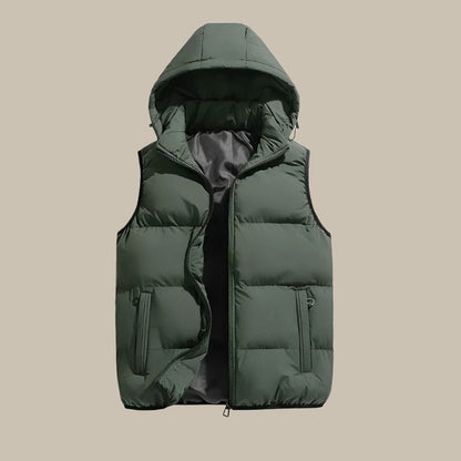 Gilet Uomo con Cappuccio Imbottito Comodo Pratico - Brentozzi