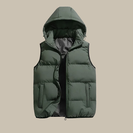 Gilet Uomo con Cappuccio Imbottito Comodo Pratico - Brentozzi