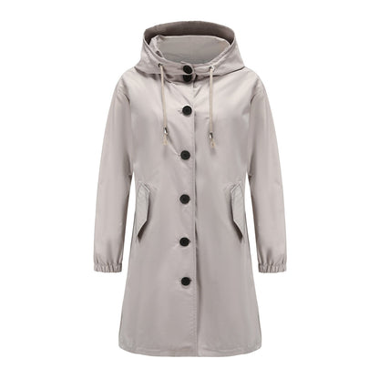 Giacca Antipioggia Donna con Cappuccio Impermeabile - Brentozzi