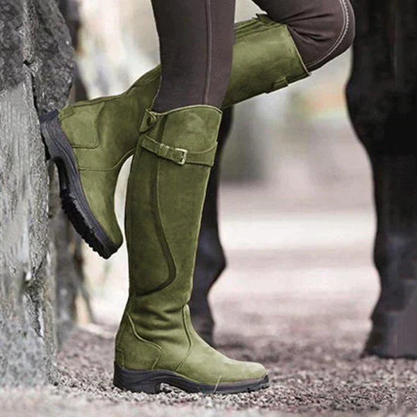 Stivali Donna al Ginocchio Look Classico Suola Profilata
