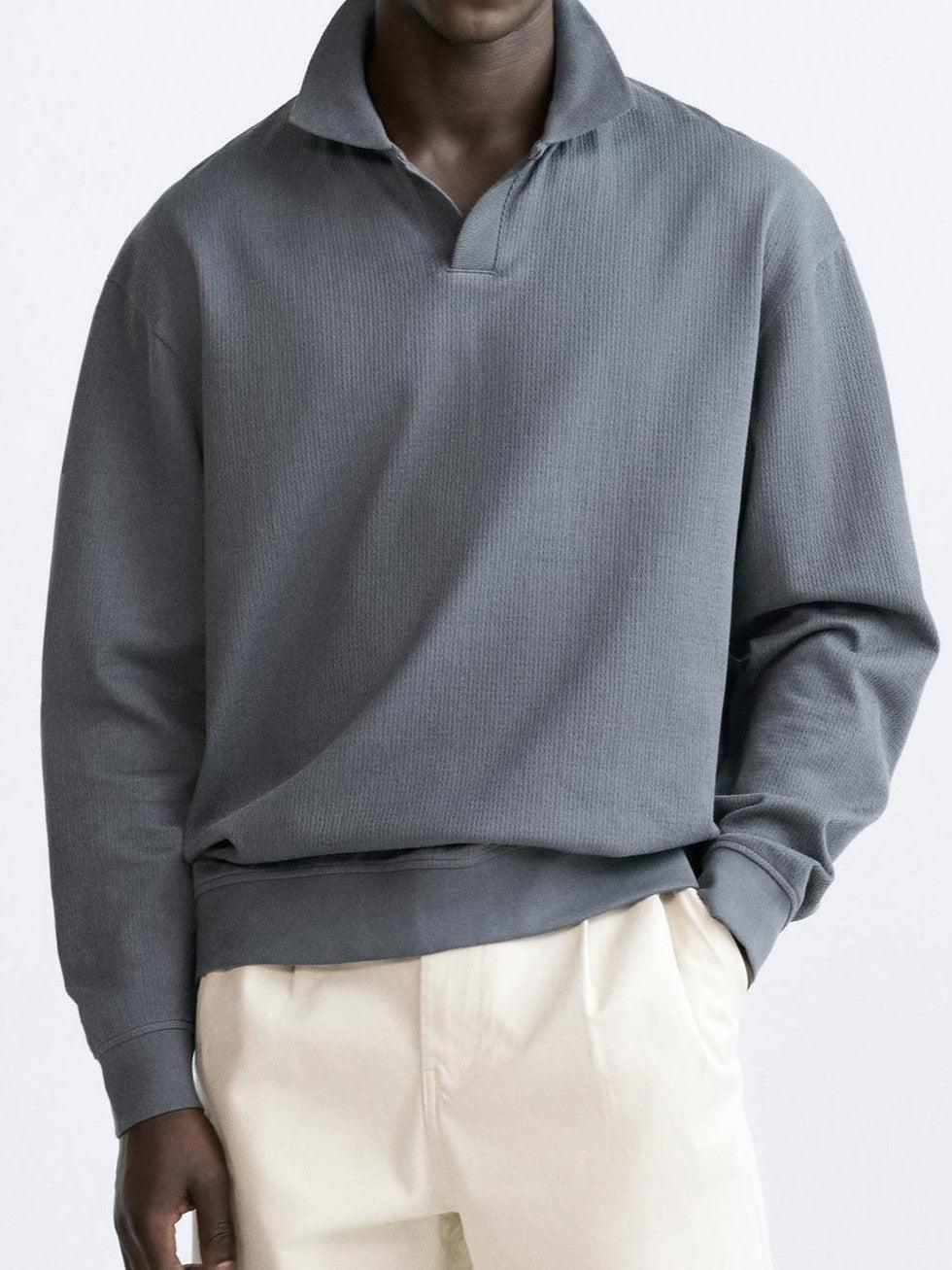Maglione Uomo Collo Alto Stile Casual Elegante