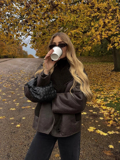 Giacca Donna Effetto Shearling Vestibilità Oversize - Vesarelli