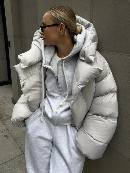 Piumino Donna Oversize con Collo Alto - Vesarelli