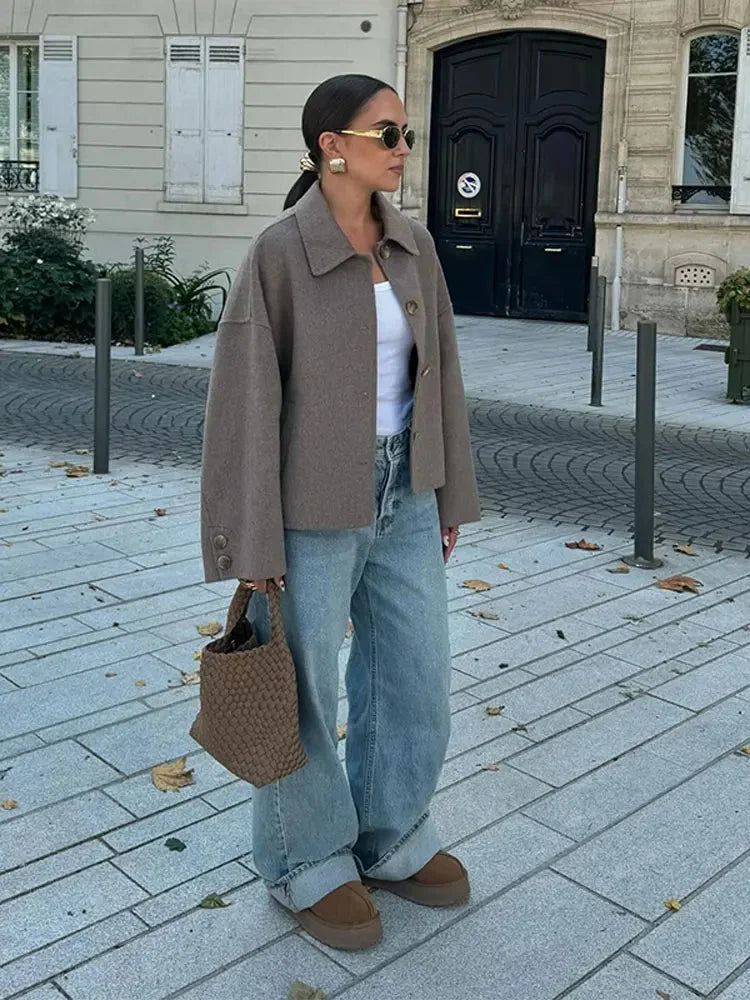 Camicia Donna Tessuto Leggero Taglio Ampio con Bottoni - Vesarelli