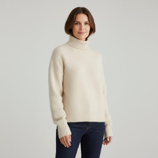 Maglione Donna Dolcevita Morbido Casual Invernale - Brentozzi