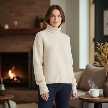 Maglione Donna Dolcevita Morbido Casual Invernale