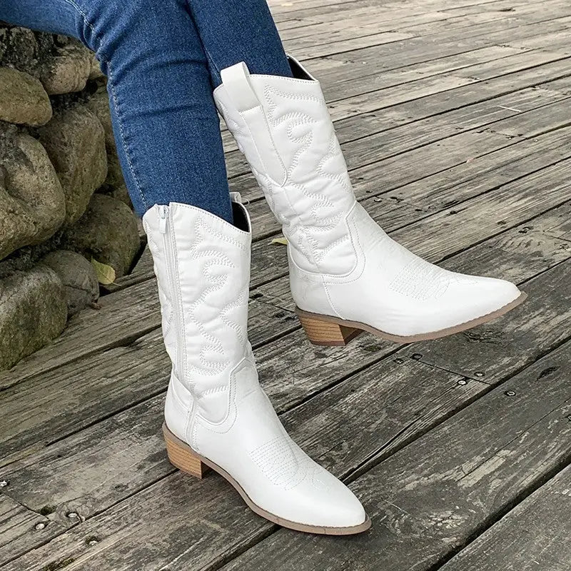 Stivali Cowboy Uomo in Metallo Eleganti