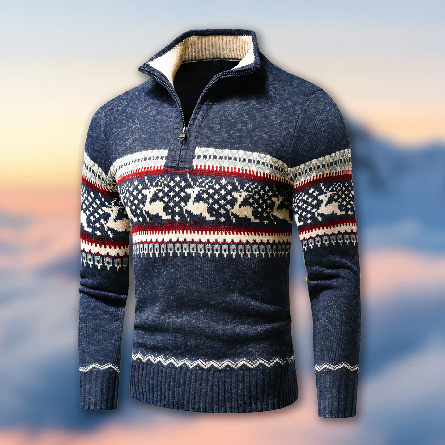 Maglione Uomo Lavorato Inverno Caldo