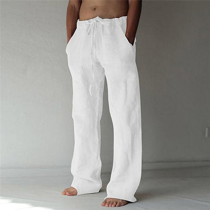 Pantaloni Lino Uomo Lunghezza Regolare - Brentozzi