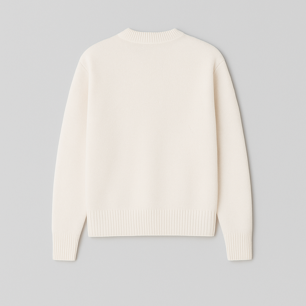 Maglione Oversize Donna con Motivo a Cuori Morbido