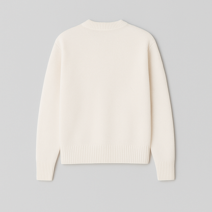 Maglione Oversize Donna con Motivo a Cuori Morbido