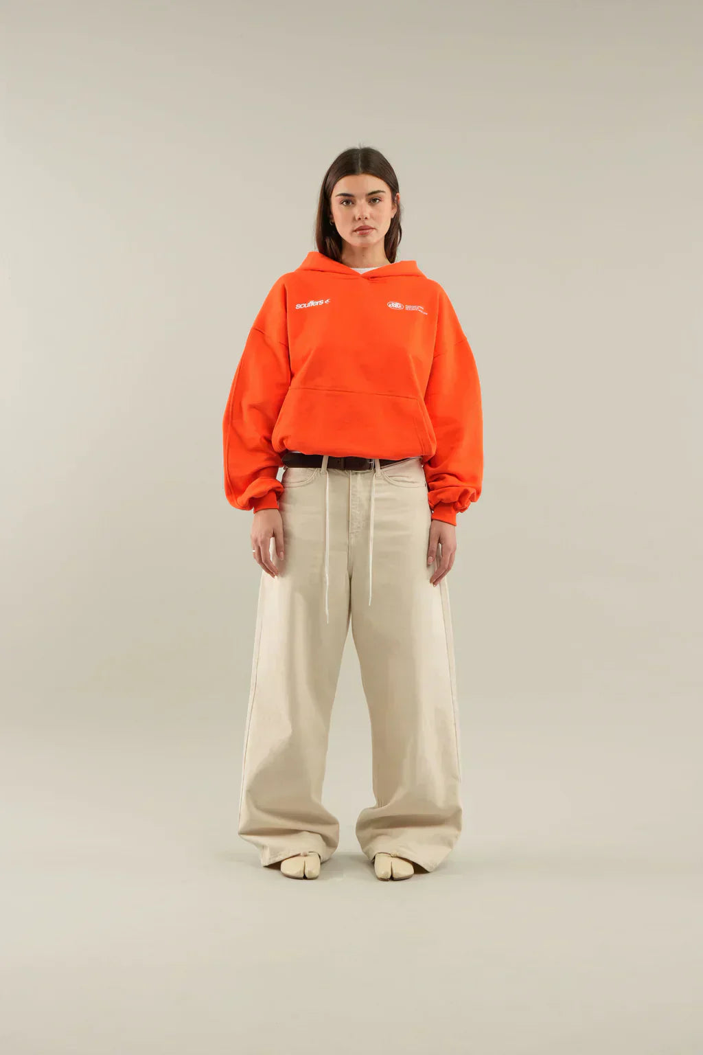 Felpa Oversize Donna con Stampa Casual