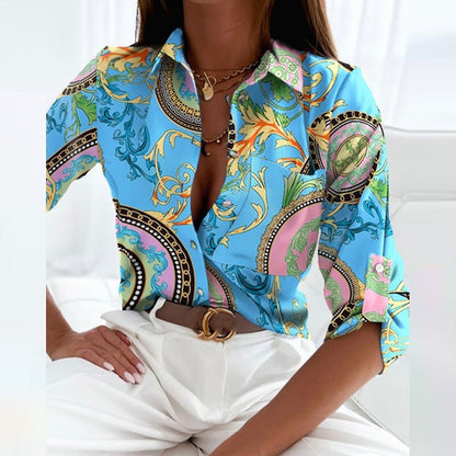 Camicia Donna Tessuto Leggero Colletto Classico