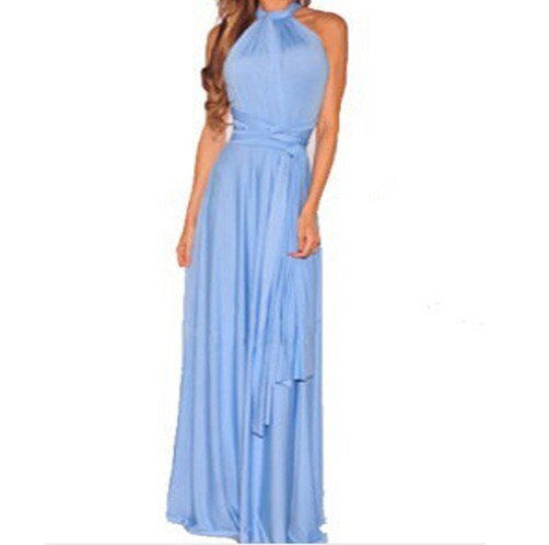 Abito Maxi Donna Svasato Elegante Cerimonia