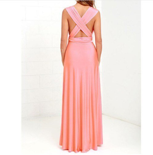 Abito Maxi Donna Svasato Elegante Cerimonia