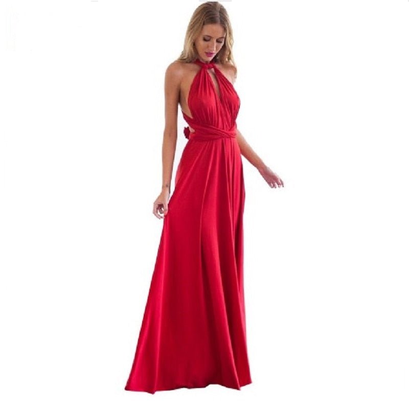 Abito Maxi Donna Svasato Elegante Cerimonia - Brentozzi