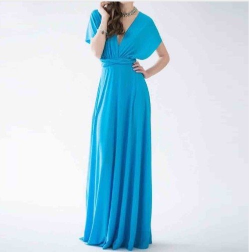 Abito Maxi Donna Svasato Elegante Cerimonia