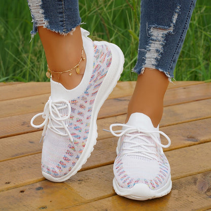 Sneakers Donna in Maglia Traspirante Comode Slip-On - Vesarelli