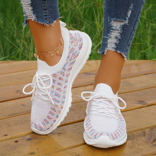 Sneakers Donna in Maglia Traspirante Comode Slip-On - Vesarelli