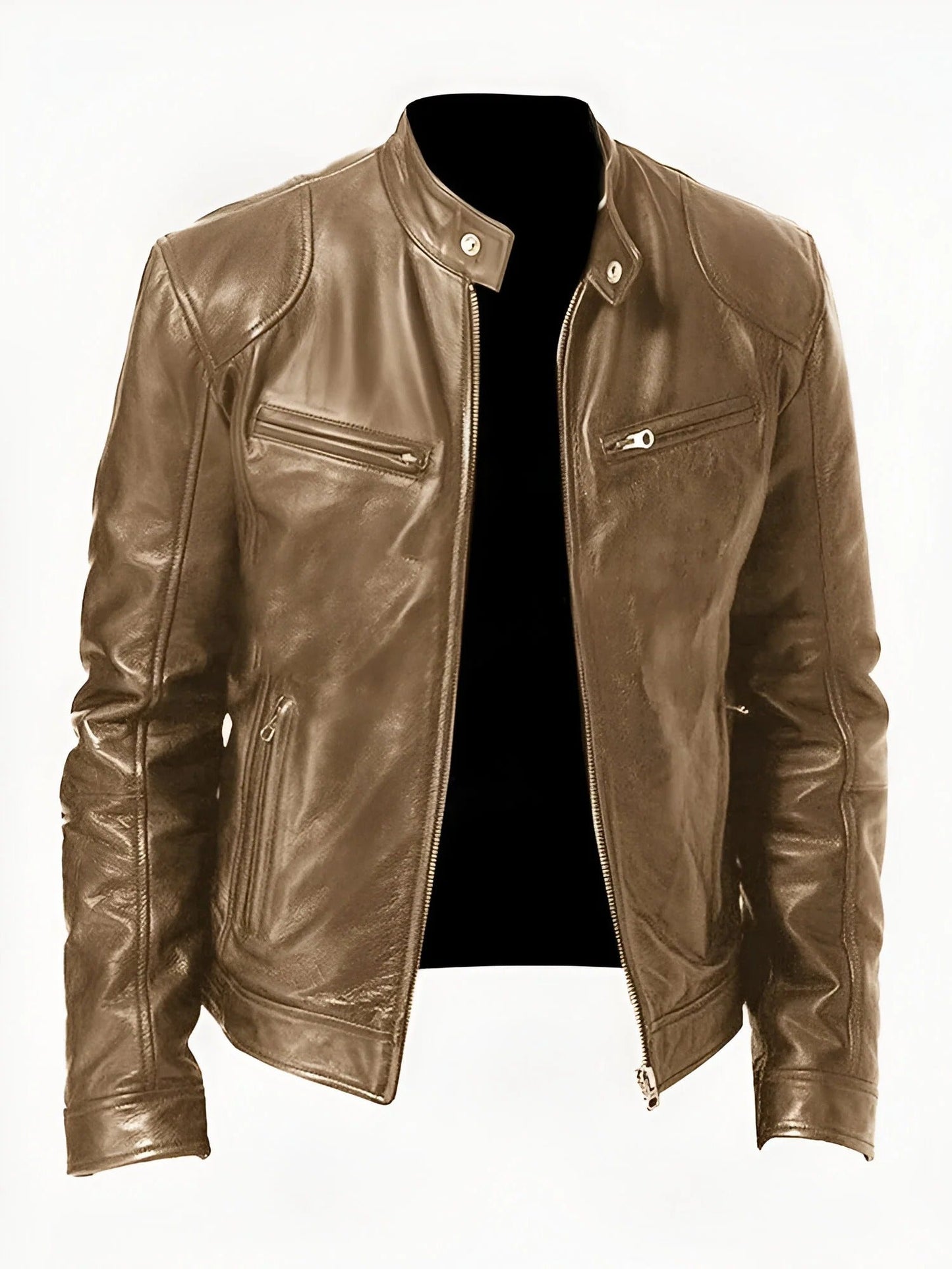Giacca Casual Uomo in Pelle Stile Comodo Versatile