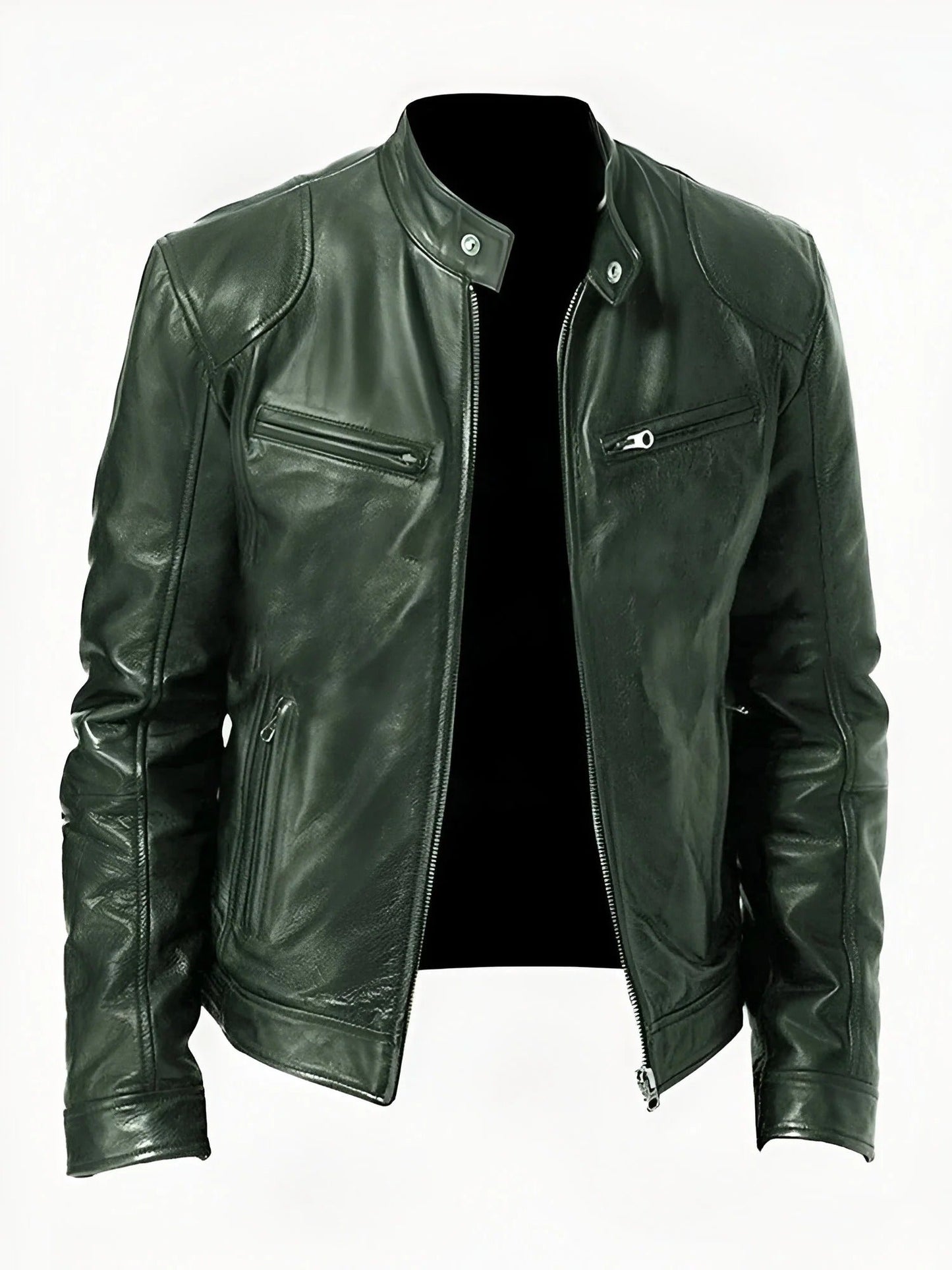 Giacca Casual Uomo in Pelle Stile Comodo Versatile