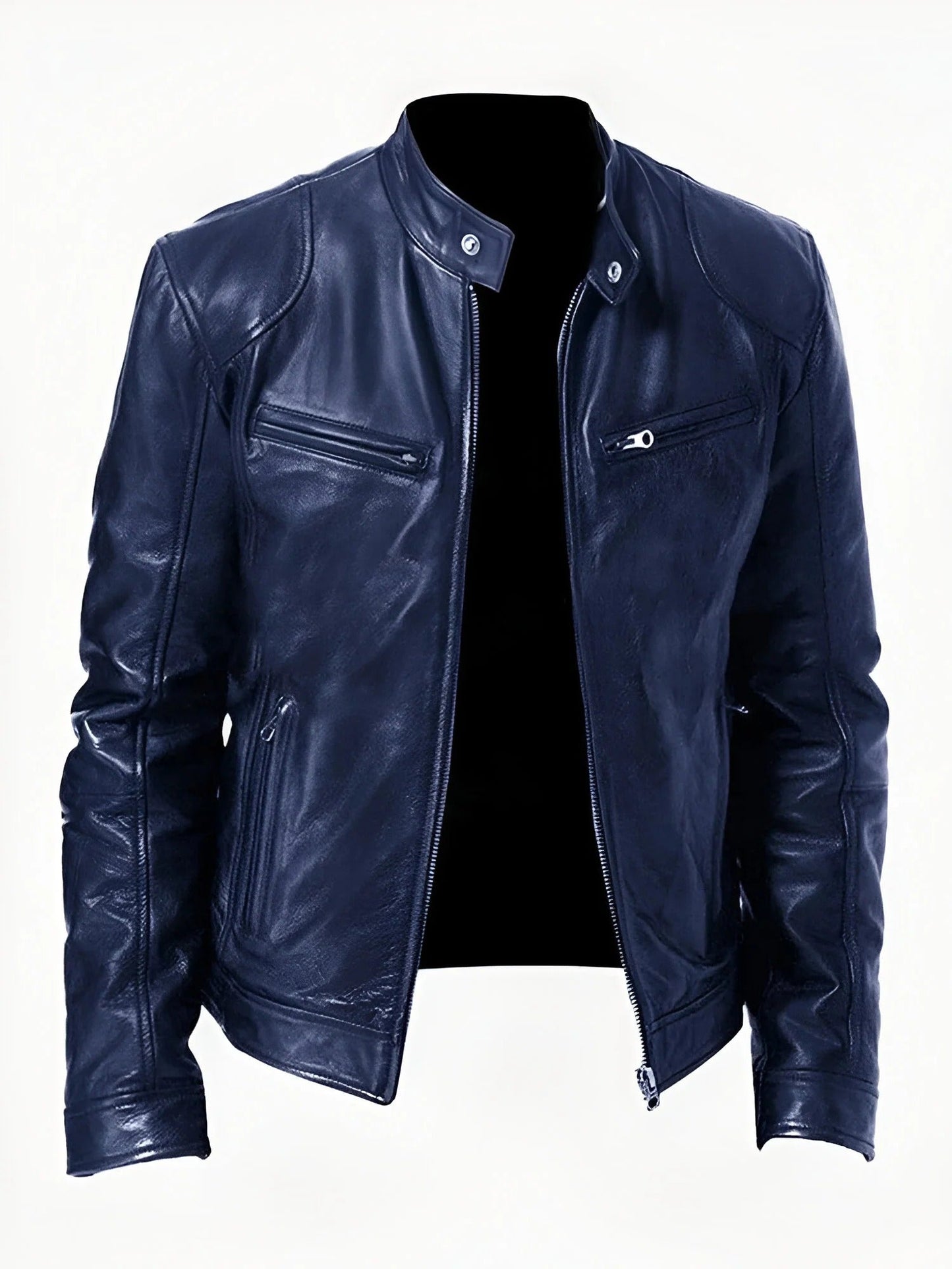 Giacca Casual Uomo in Pelle Stile Comodo Versatile