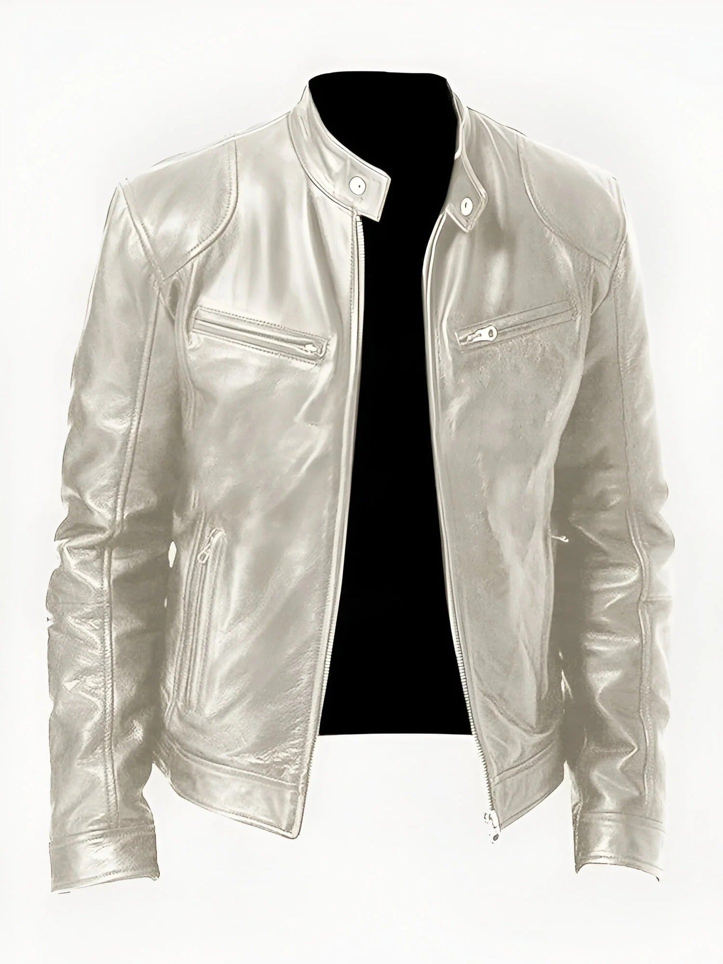 Giacca Casual Uomo in Pelle Stile Comodo Versatile