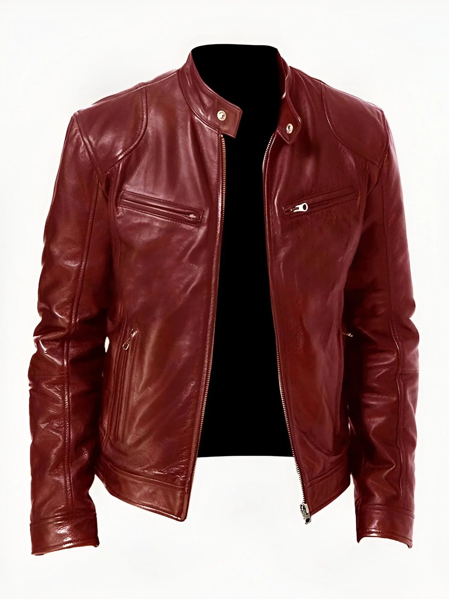 Giacca Casual Uomo in Pelle Stile Comodo Versatile