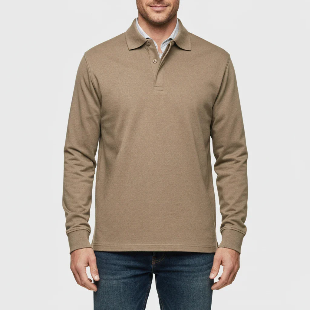 Polo Uomo Manica Lunga Classica Cotone