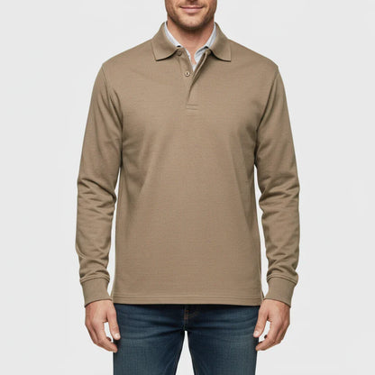 Polo Uomo Manica Lunga Classica Cotone