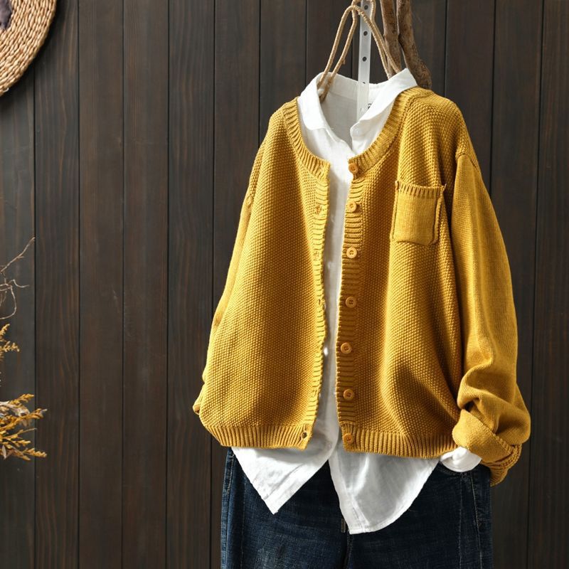 Cardigan Donna Maglia Costine Oversize - Brentozzi