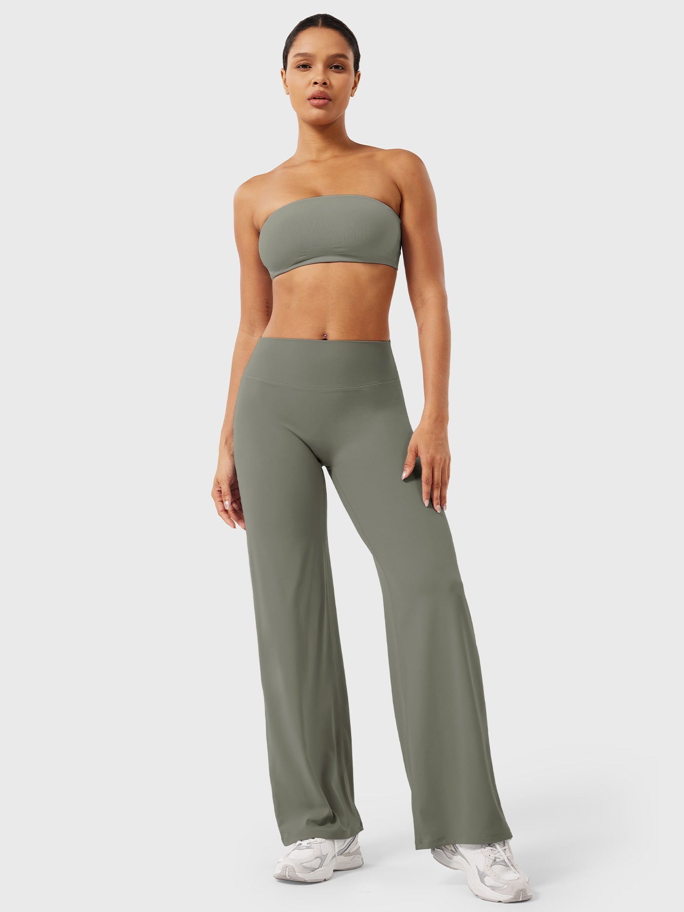 Pantaloni Donna Estivi Vita Alta Taglio Largo