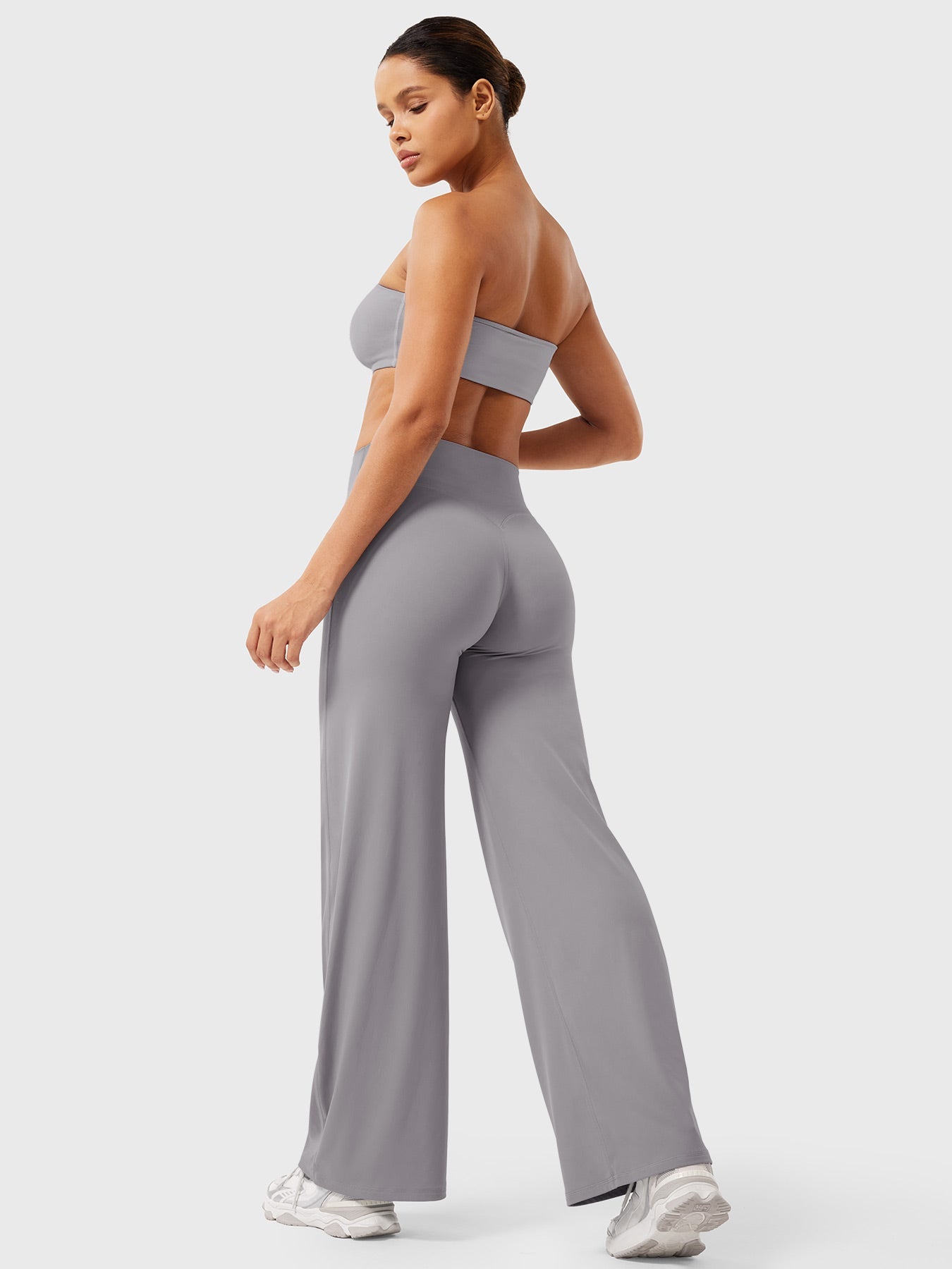Pantaloni Donna Estivi Vita Alta Taglio Largo