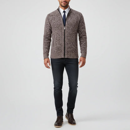 Cardigan Uomo in Maglia con Chiusura Frontale con Zip