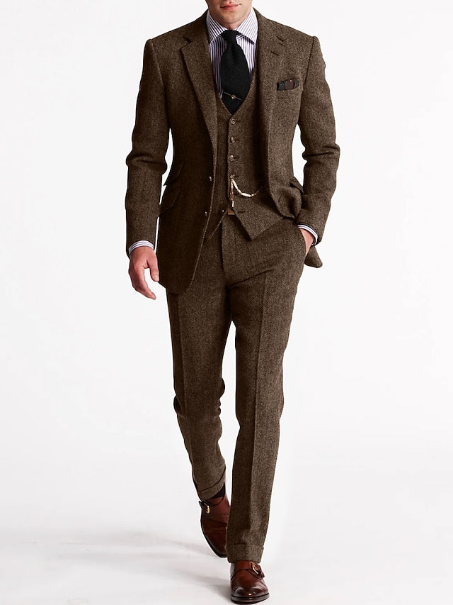 Completo Uomo Classico Tre Pezzi Elegante