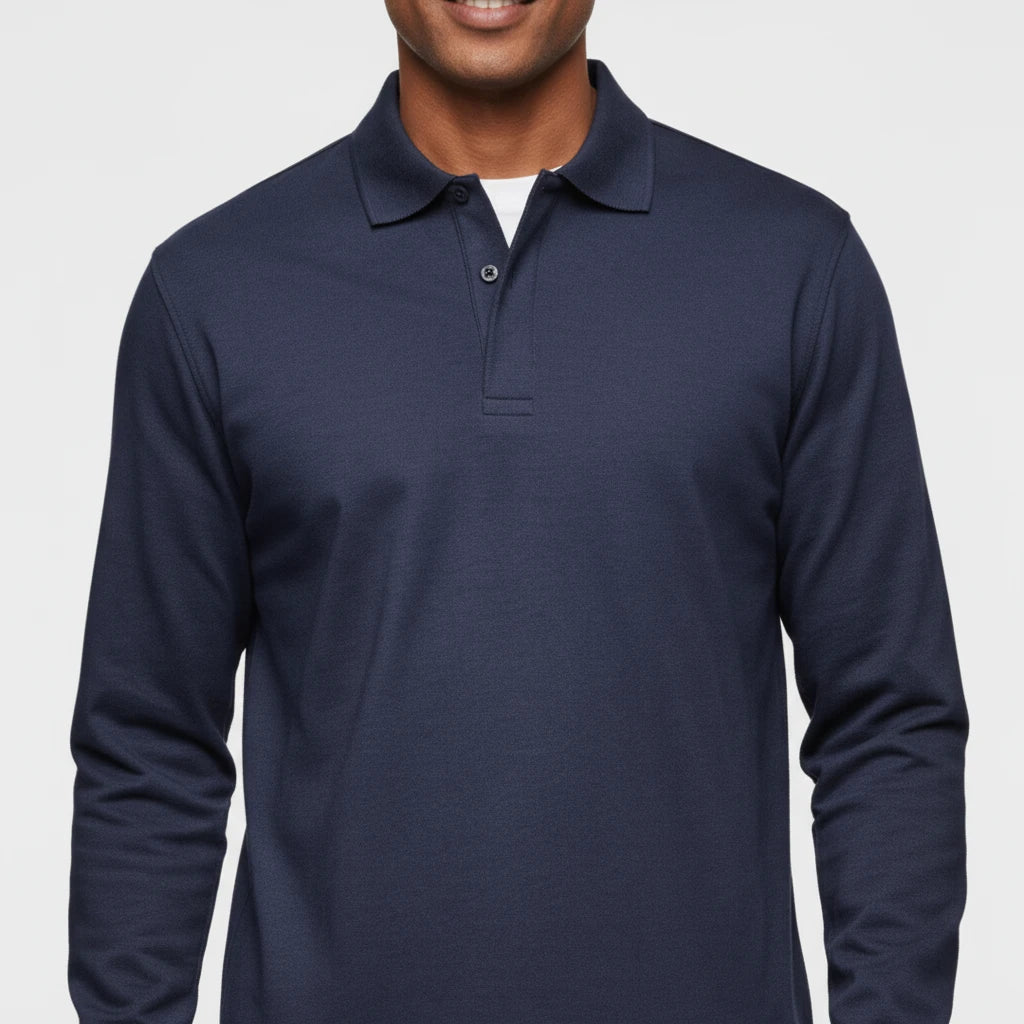 Polo Uomo Manica Lunga Classica Cotone
