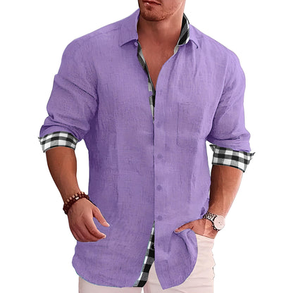 Camicia Uomo Cotone Taglio Dritto Colletto Classico